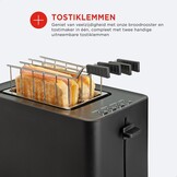 Bourgini Tosti Toaster (53% Korting) - Zwart - 2 Tosti's