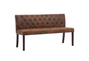 vidaXL Bankje Kunstsuède Bruin | 42% Korting