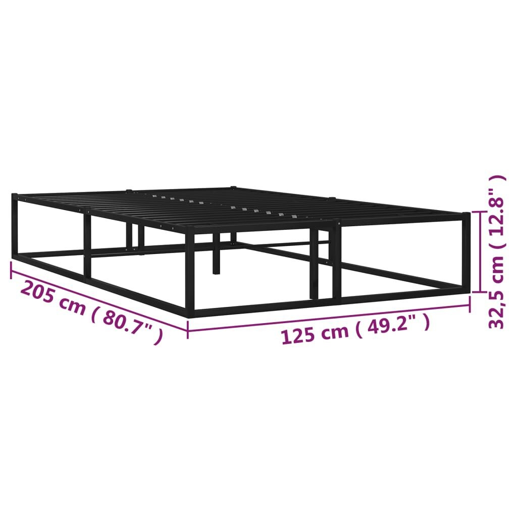 vidaXL Bedframe Metaal Zwart 120x200cm - 42% Korting!