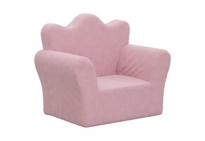 vidaXL Kinderbank Pluche Roze - Nu 42% Korting!