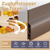 Ormein Tochtstrip Deur - 59% Korting! Zelfklevend, Geluidsdicht, Bruin (1m)