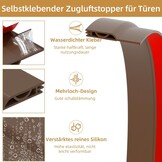 Ormein Tochtstrip Deur - 59% Korting! Zelfklevend, Geluidsdicht, Bruin (1m)
