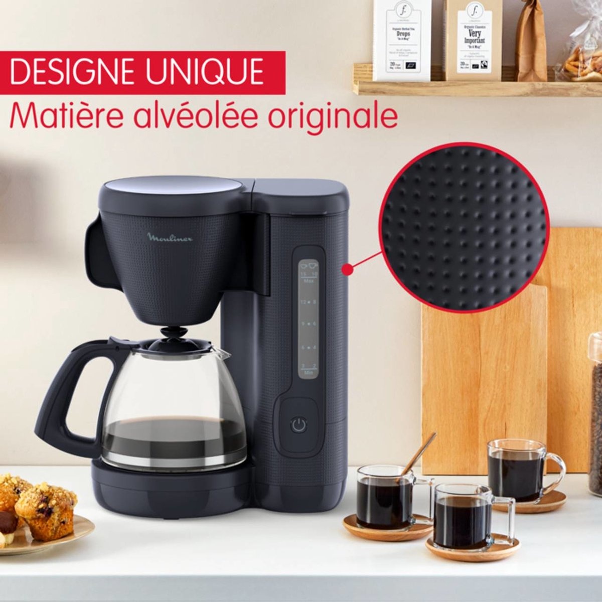 Moulinex FG2M0810 Koffiezetapparaat Nachtblauw - 53% Korting!
