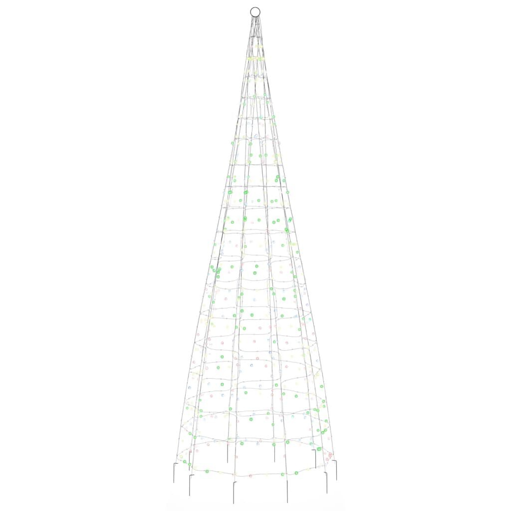 vidaXL LED-kerstboom aan vlaggenmast 300cm - Kleurrijk (42% korting)