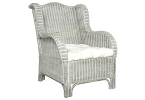 vidaXL Rattan Stoel met Kussen - 47% Korting!