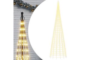 vidaXL LED-kerstboom aan vlaggenmast - 800cm, 3000 LEDs, Warm Wit | -56%