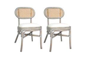 vidaXL Eetkamerstoelen Linnen Grijs - 54% Korting!