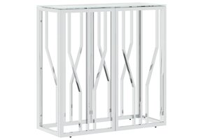 vidaXL Wandtafel RVS & Glas - 70x30x70 cm - 54% Korting