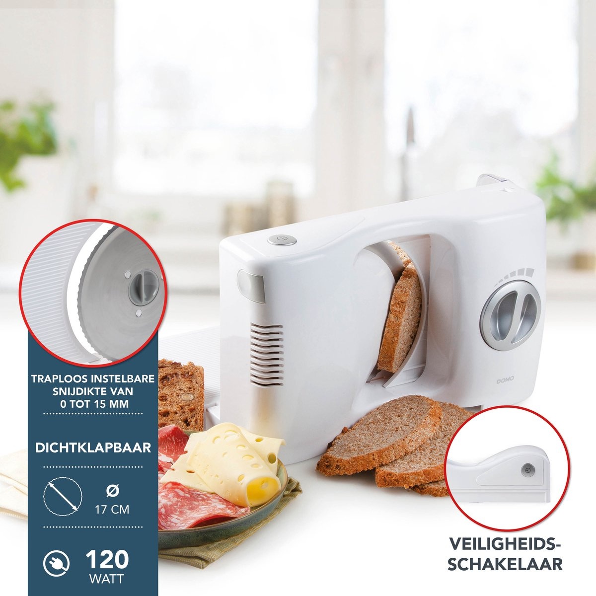 DOMO MS171/N Snijmachine (Wit) - Nu met 36% korting!