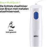 Braun MultiQuick 1 MQ10.202MWH Staafmixer (Wit) - 31% Korting!