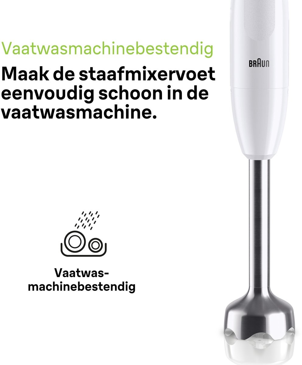 Braun MultiQuick 1 MQ10.202MWH Staafmixer (Wit) - 31% Korting!