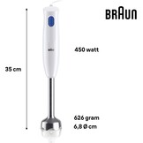 Braun MultiQuick 1 MQ10.202MWH Staafmixer (Wit) - 31% Korting!
