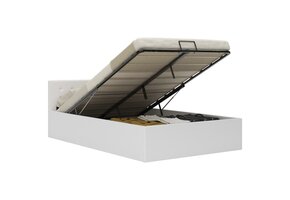 vidaXL Bedframe Hydraulisch Kunstleer Wit 140x200 cm | 35% Korting