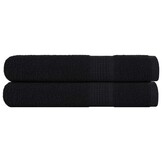 vidaXL Handdoeken Zwart (2 st) - 100x200cm - 35% Korting!