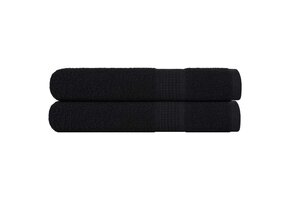 vidaXL Handdoeken Zwart (2 st) - 100x200cm - 35% Korting!