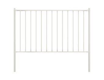 vidaXL Hekpaneel met Palen - 1,7x1,25m Staal Wit - 35% Korting!