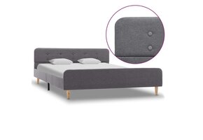 vidaXL Bedframe Lichtgrijs - 160x200cm - 55% Korting