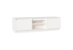 vidaXL TV-meubel 140cm Grenenhout Wit - Nu 60% Korting!