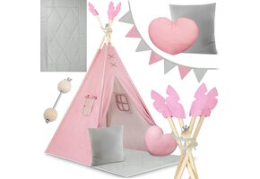 Nukido Tipi Tent Kinderen Roze + Gratis Stabilisator (35% Korting)