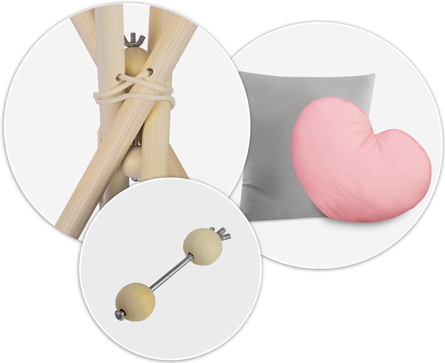 Nukido Tipi Tent Kinderen Roze + Gratis Stabilisator (35% Korting)