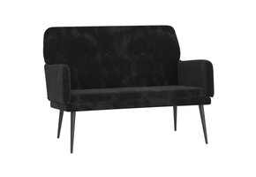 vidaXL Bankje Fluweel Zwart 108x79x79 cm - 35% Korting!