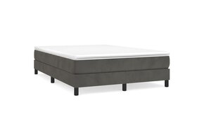 vidaXL Bedframe 140x200 cm Fluweel Donkergrijs - 35% Korting!