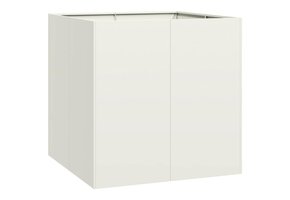vidaXL Plantenbak Staal Wit 80x80x80 cm - 58% Korting!