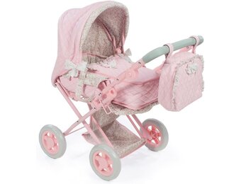 Diset La Nina Poppenwagen/Buggy - Violet/Roze Bloem | 35% Korting