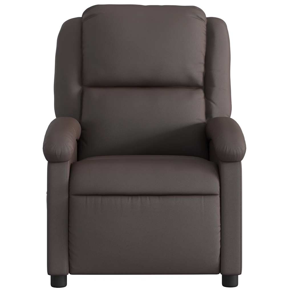 vidaXL Fauteuil Echt Leer Donkerbruin - 35% Korting