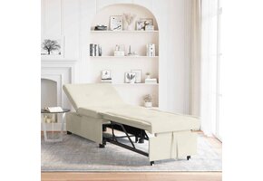 vidaXL Slaapbank Crème 67x194x38 cm - Met 55% Korting!