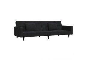 vidaXL Slaapbank 2-zits Fluweel Zwart - 47% Korting!