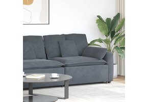 vidaXL Modulaire Bank Eindmodule - Donkergrijs - 53% Korting!