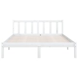 vidaXL Bedframe Grenenhout Wit 120x200 cm - Nu 55% Korting!