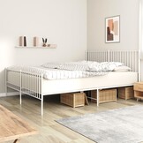 vidaXL Bedframe Metaal Wit 180x200 cm - 30% Korting!
