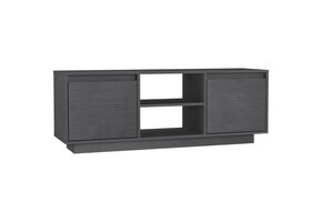 vidaXL TV-meubel Grenenhout Grijs - 110x30x40 cm - 55% Korting!