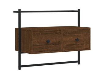 VidaXL TV-meubel Wandgemonteerd - 60,5x30x51 cm - Bruin Eiken - 55% Korting