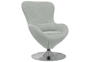 vidaXL Eivormige Stoel Lichtgrijs Fluweel - 37% Korting!