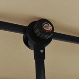 vidaXL Parasol Taupe Aluminium Paal - Nu 62% Korting!