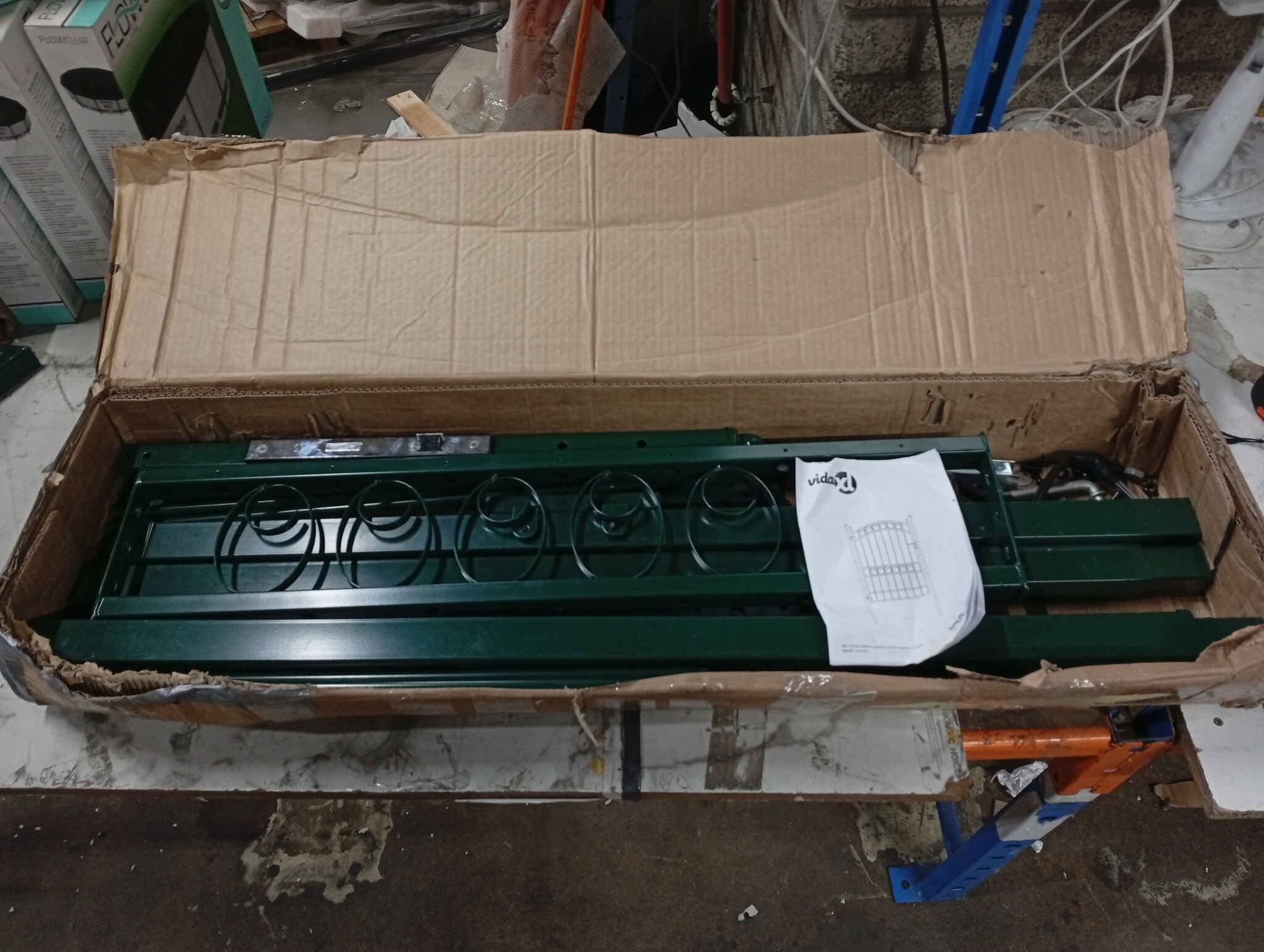 vidaXL Poort Groen Staal 100x200 cm - 55% Korting