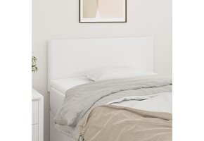 vidaXL Hoofdbord Kunstleer Wit - 100x5x78/88cm - 56% Korting