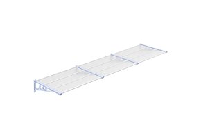 vidaXL Deurluifel 358,5x90 cm | 47% Korting | Polycarbonaat Grijs/Transparant