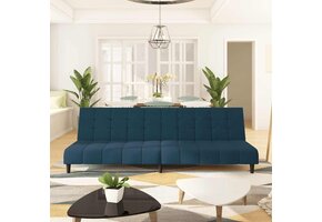 vidaXL Slaapbank 2-zits Fluweel Blauw - 60% Korting!