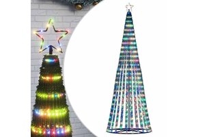 vidaXL LED-kerstboom 247 cm - Kleurrijk (59% Korting)