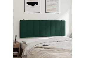 vidaXL Hanko Hoofdbordkussen 140cm Fluweel Donkergroen - 41% Korting!