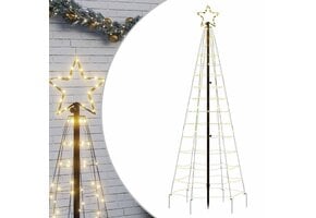 vidaXL LED-kerstboom 180 cm - 220 LED's - Warm Wit - 57% Korting!