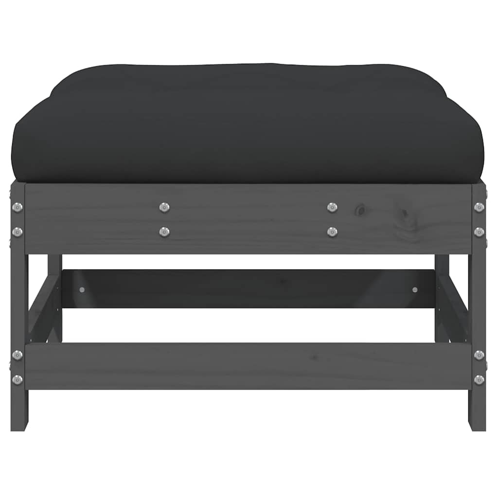 vidaXL Tuinvoetenbank Grenenhout & Kussen - 47% Korting