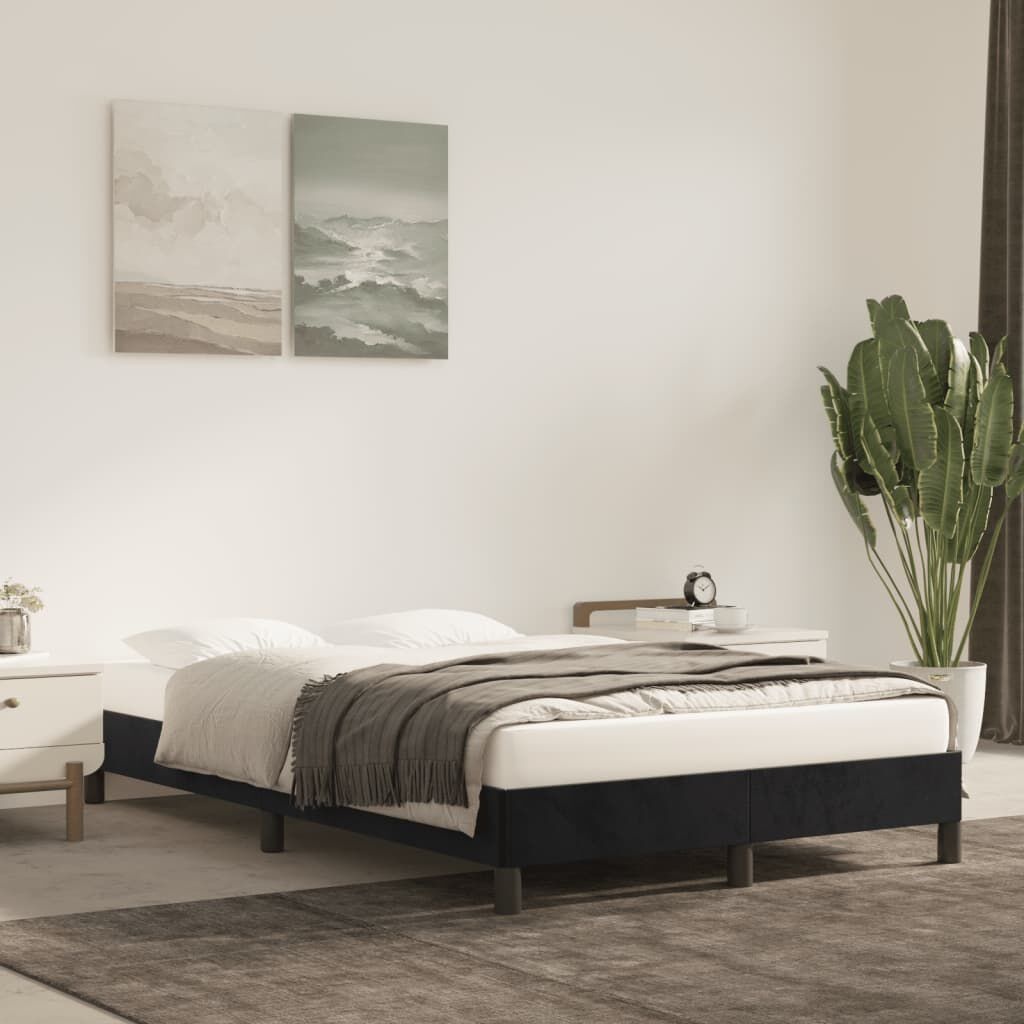 vidaXL Bedframe Fluweel Zwart 120x200 cm - 55% Korting!