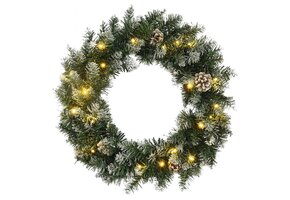 vidaXL Kerstkrans met LED (60cm) - 41% Korting!