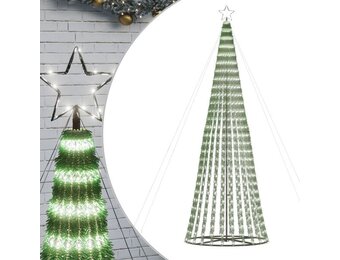 vidaXL LED-kerstboom 300cm Koud Wit - 688 LEDs - 35% Korting