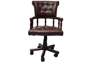 vidaXL Bureaustoel Draaibaar Bruin - 55% Korting